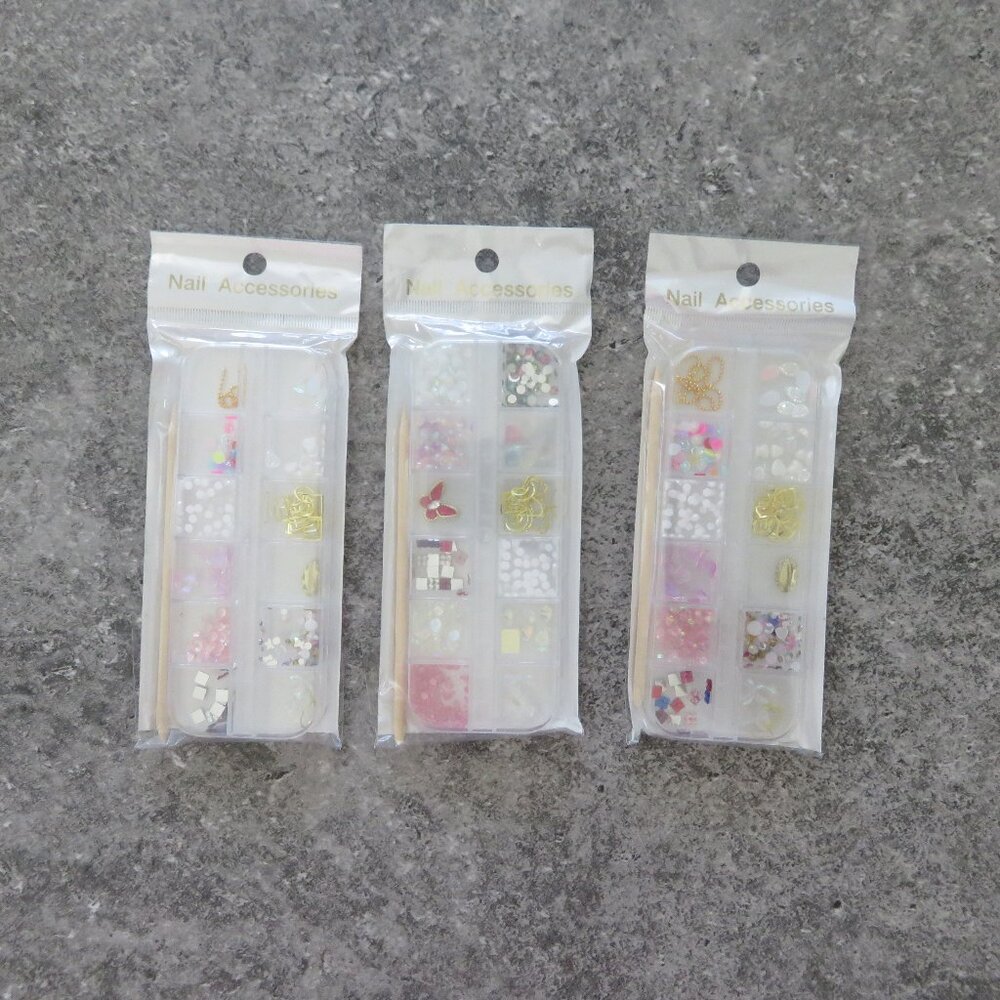 (#109) Nail accessories 3 pack Nail Decorating Accessories Kit Design Nails 💅